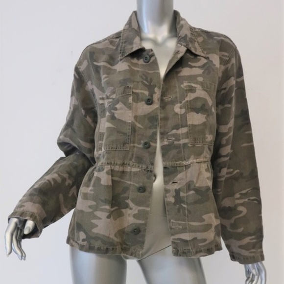 AMO Jackets & Blazers - AMO Cropped Rosie Jacket Warm Grey Camo